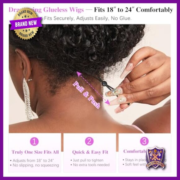 7x6 Glueless HD Lace Front Wig Human Hair 250% Density 24 Inch main image 5